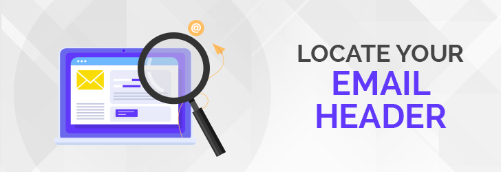 How to locate email header